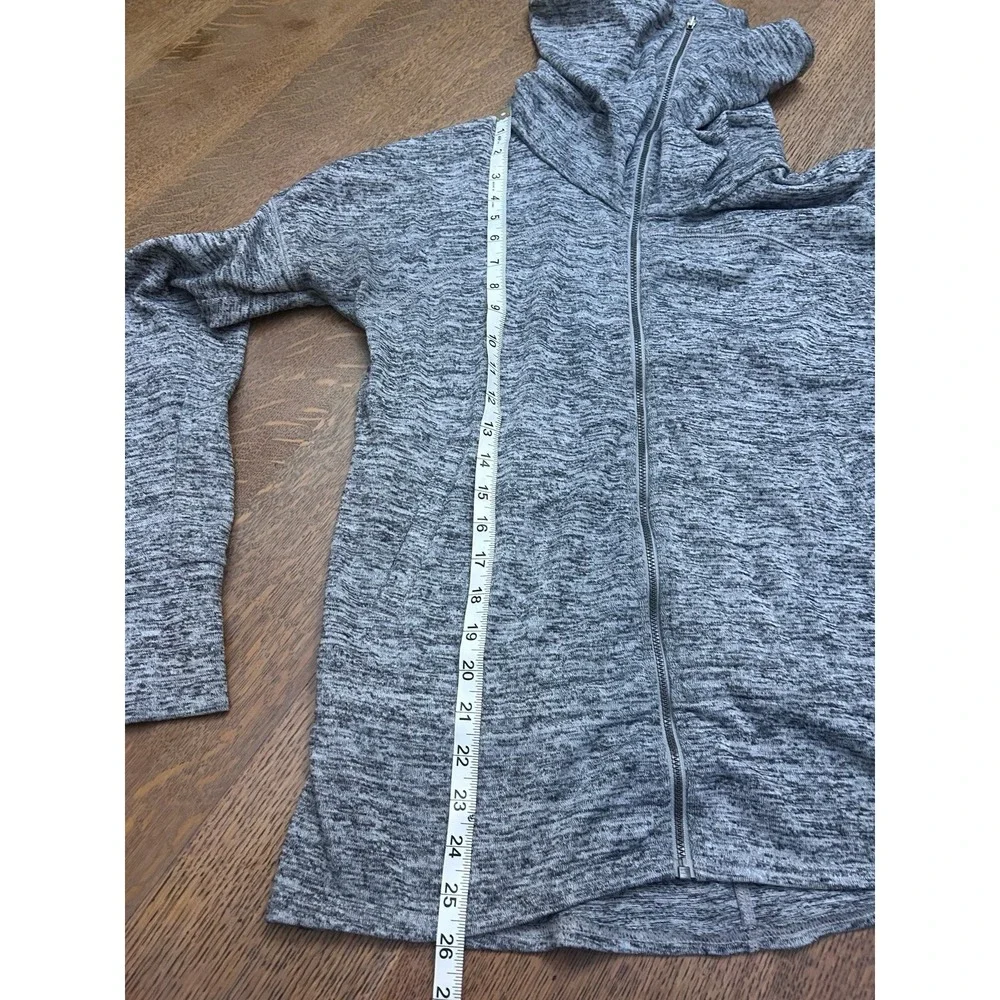 Athleta Gray Space Dye Cowl Neck Hoodie Size Medium
